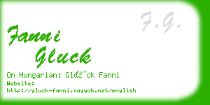 fanni gluck business card